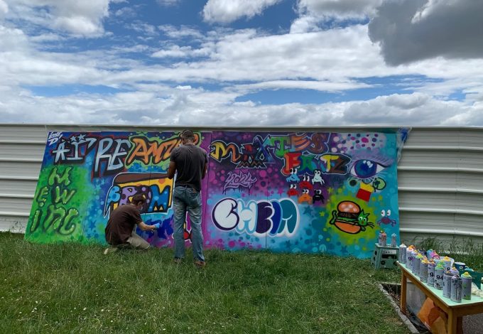 Une fresque murale signée par les enfants de 8P