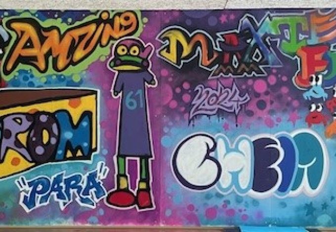 Une fresque murale signée par les enfants de 8P